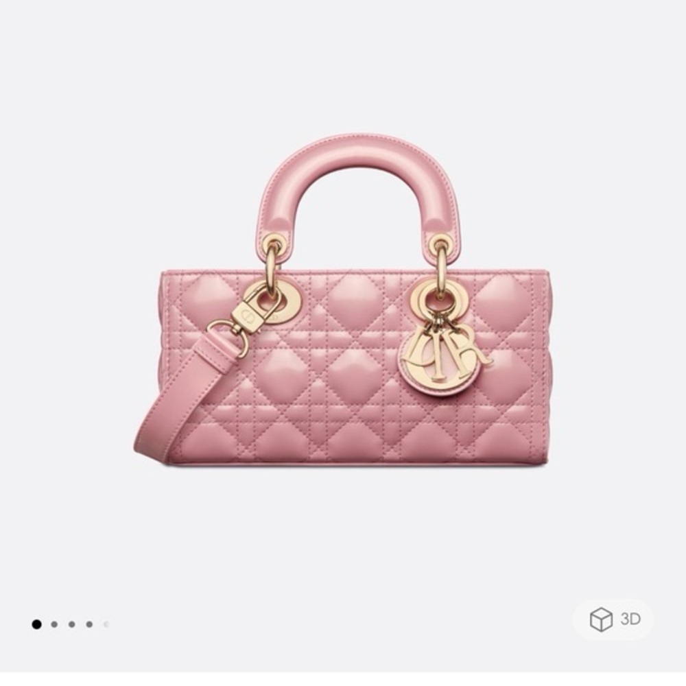 LADY D-JOY SMALL PATENT LEATHER BAG - PINK